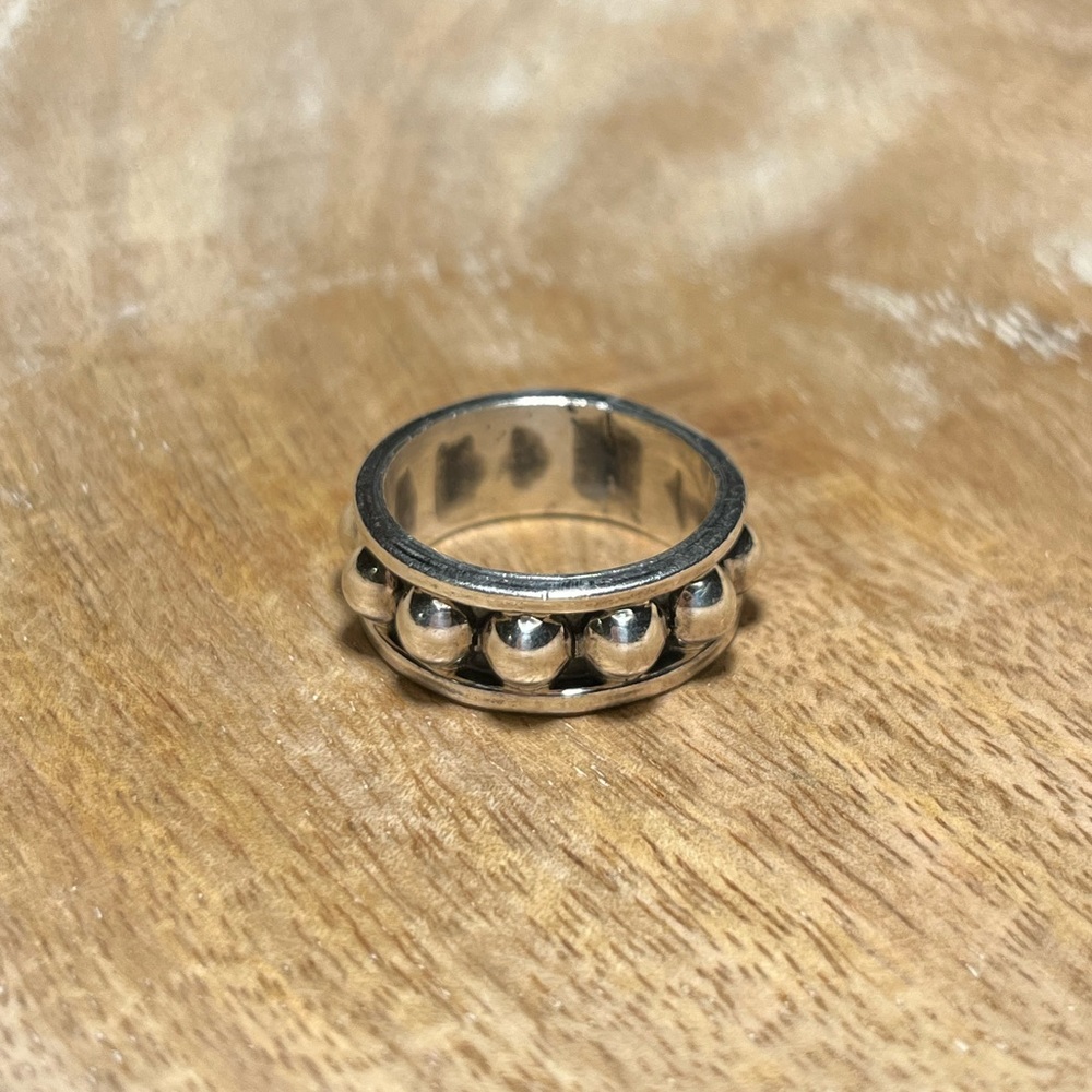 *SOLD* Taxco Mexico 925 Sterling Silver Round Ball Dome Ring - Picture 2 of 13